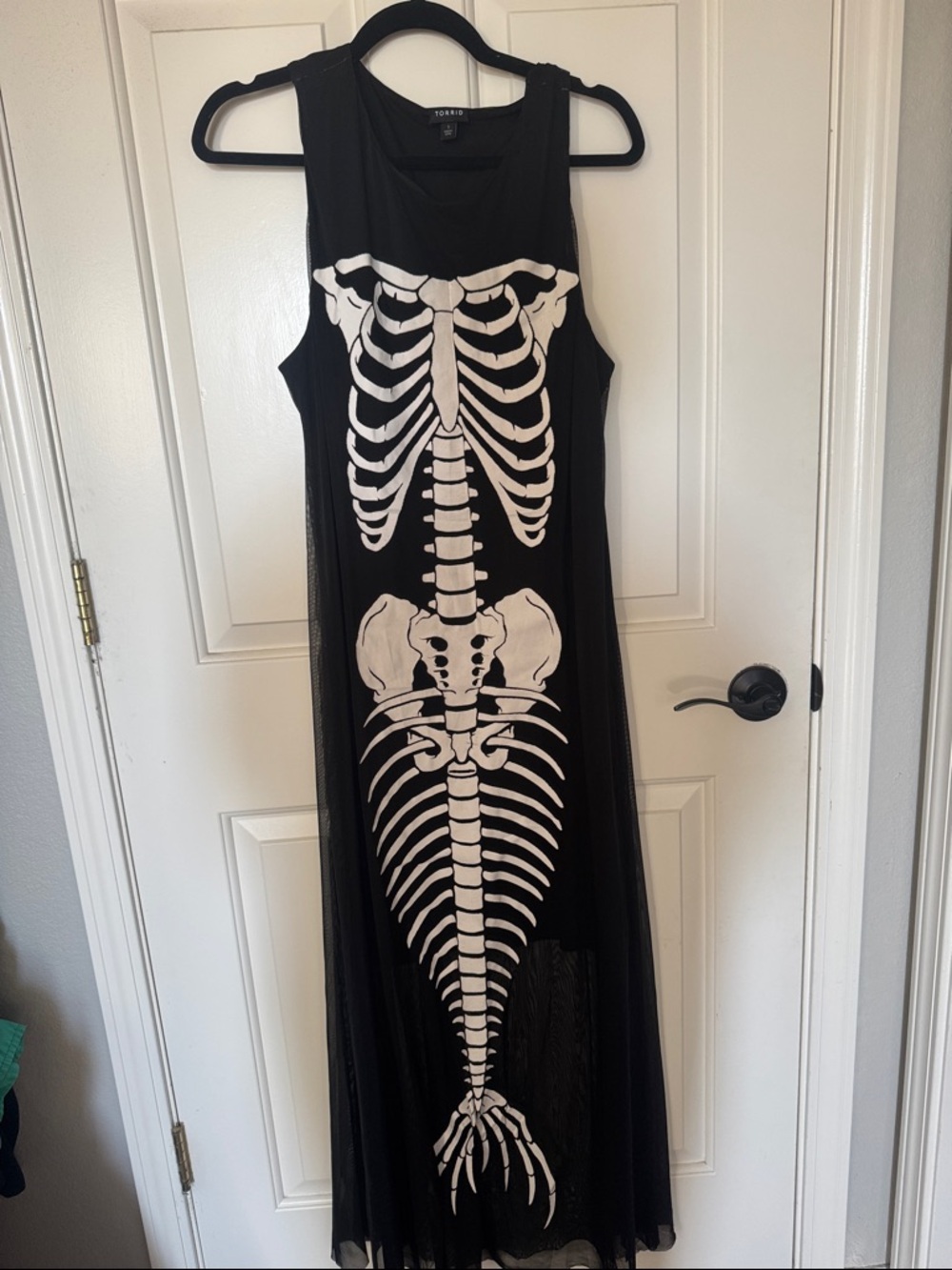 Torrid Black Skeleton Print Maxi Dress